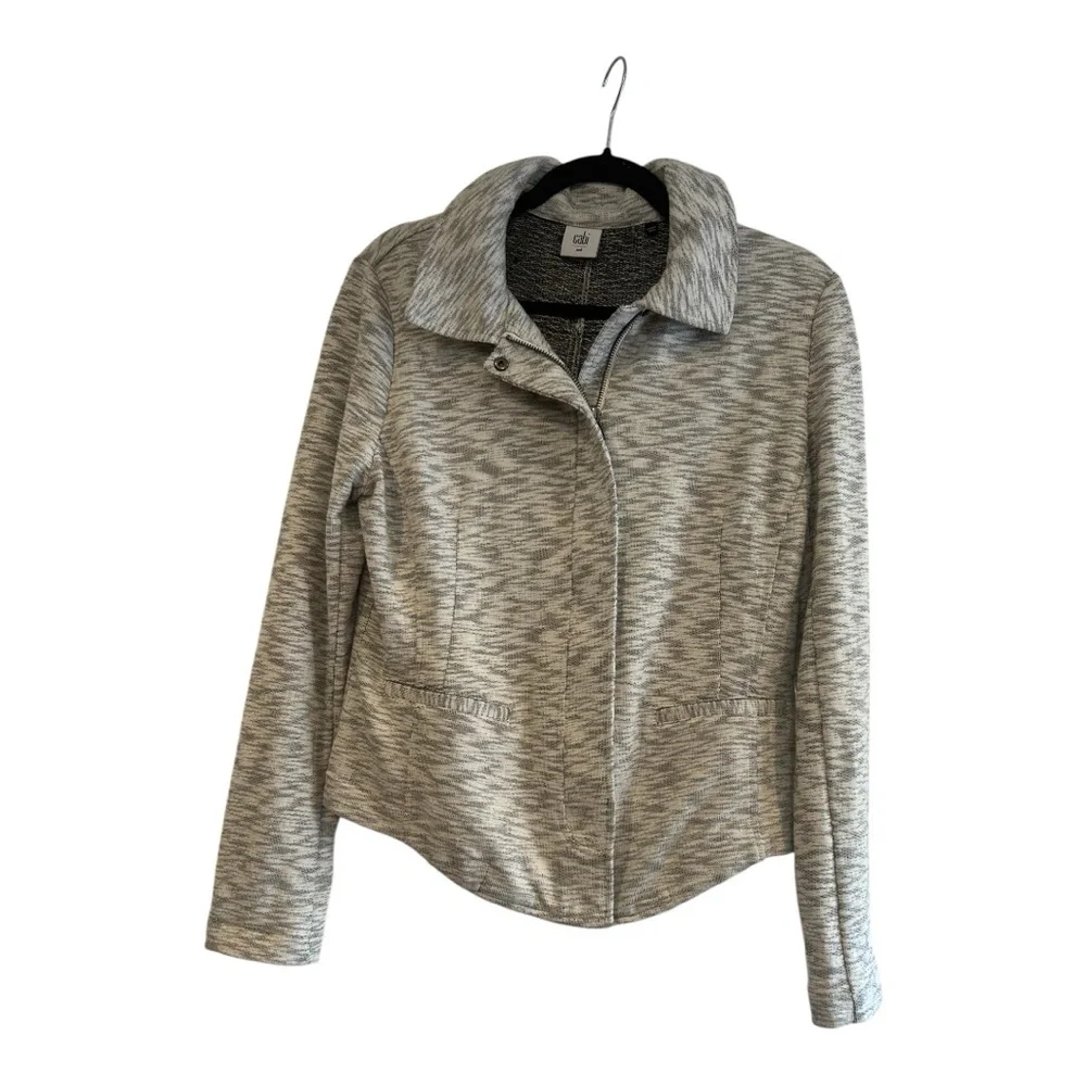 Cabi Women's Heathered Gray Neo Jacket Front Zip Style #5102 Size Medium - Picture 1 of 10